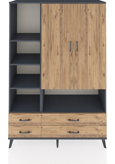 Hyperion Dolap 8 Raflı 4 Çekmeceli 2 Kapaklı 132x44x195 Antrasit-çam/çam Atlas Çam/atlas Çam - Antrasıt Hyperion Dolap 8 Raflı 4 Çekmeceli 2 Kapaklı 132x44x195 Antrasit-çam/çam Atlas Çam/atlas Çam - Antrasıt