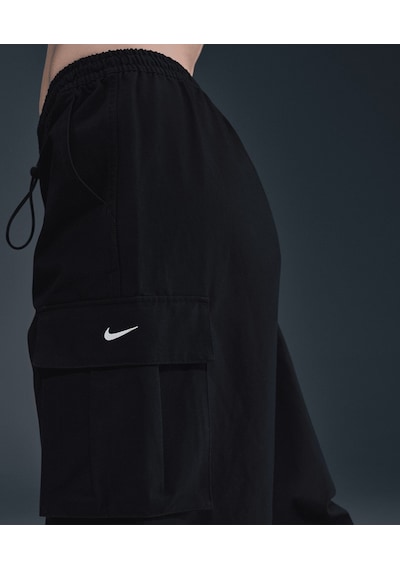 Nike Sportswear Mid-rise Oversized Woven Cargo Pantalon-sportxstore Siyah