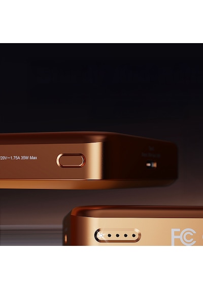 Lenyes Pw1018d 35w Dijital Led Göstergeli Qi2 Teknolojili Wireless Powerbank 25w 10000mah Turuncu