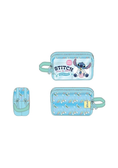 Ottonya Stitch Charm-lx Dramas Kalem Çantası Mavi Renkli Unisex Kullanım İçin Özel Tasarım Çok Renkli