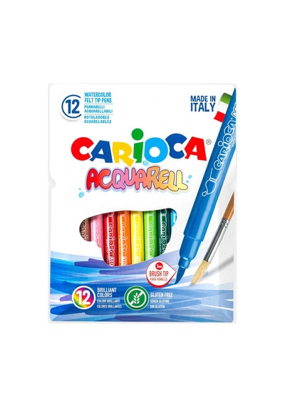 Carioca Keçeli Boya Kalemi Acquarell Fırça Uçlu 12 Li 42747