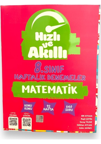 Tammat Yayınları Hızlı Ve Akıllı 8. Sınıf Matematik Haftalık Denemeler