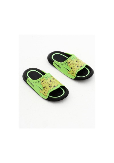 Tonny Black Poli Taban Ayıcık Desenli Çocuk Unisex Yeşil Terlik Tbacr895 Yeşil