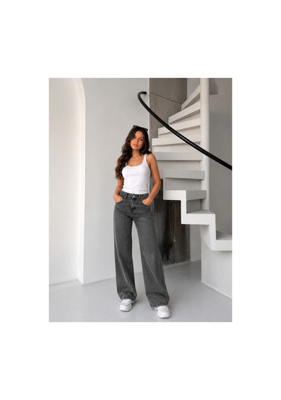 Kene Jeans Kar Siyah Arka Cep Nakışlı Kemer Tokalı Boru Paça Pantolon Jeans Siyah