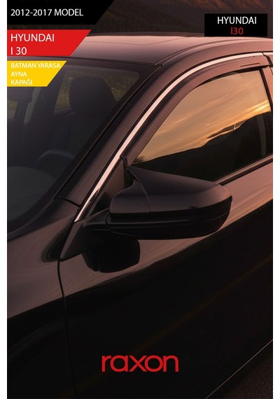 Hyundaı İ30 2012-2017 Batman & Yarasa Ayna Kapağı Parlak Piano Black Sport