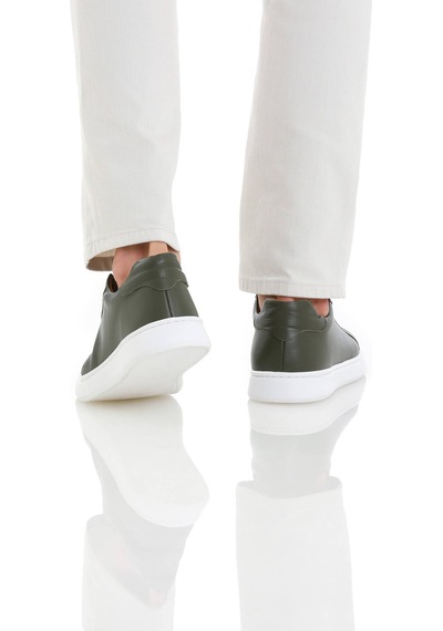 Hatemoğlu Haki Casual Bağcıklı Deri Sneakers 13211024c003 022 Haki