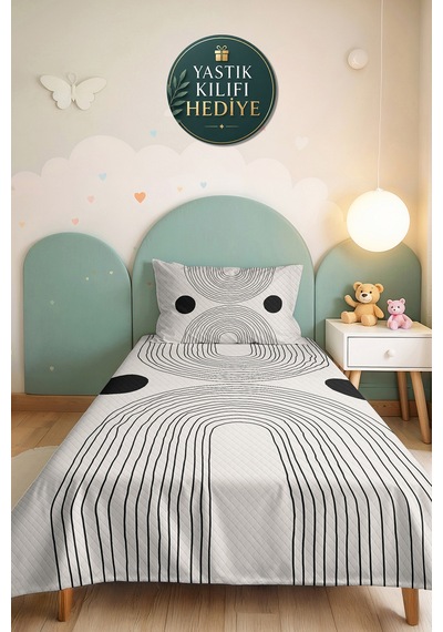 Geometrik Siyah Genç Odası Tek Kişilik Pike Takımı - Modern Çizgili 160x220 Cm Kapitone Yatak Örtüsü Kremamsı Kervan Akışı Geometrik Siyah Genç Odası Tek Kişilik Pike Takımı - Modern Çizgili 160x220 Cm Kapitone Yatak Örtüsü Kremamsı Kervan Akışı