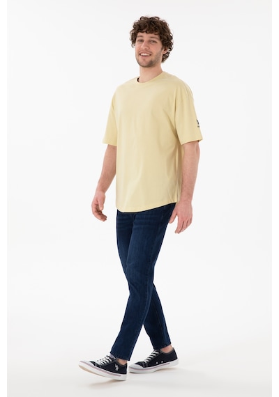 U.S. Polo Assn. Erkek Long Fit Bisiklet Yaka Açık Haki Basic Tişört 50305988-VR183
