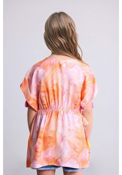 Defacto Batik Plaj Kıyafeti Kız Çocuk G9434a826hsog577 Turuncu-og577