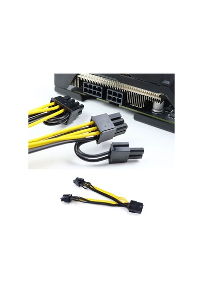 8 Pin Pcıe 2 X Pcıe 8 6+2 Pin Grafik Kartı Y-splitter Güç Kablosu