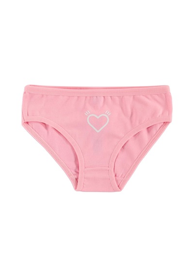 Civil Girls Civil Kız Çocuk Cute Kalp Kız Çocuk 2'li Külot Likralı Süprem Okul Kreş Ve Günlük Kullanım Çok Renkli