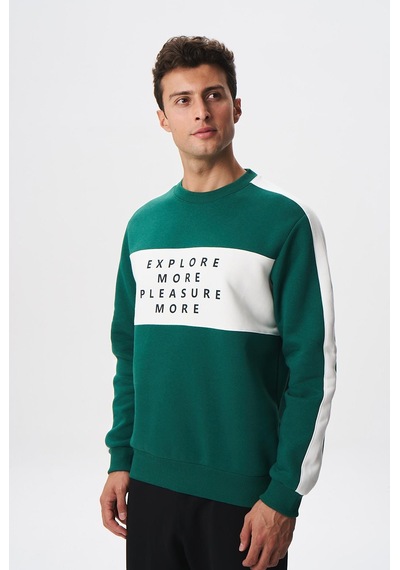 AR-MA Arma Erkek Regular Fit Yazılı Şardonlu 3 İplik Bisiklet Yaka Sweatshirt 001