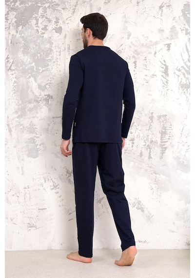 D's Damat Ds Damat Maschio Pamuk Pijama Takımı Lacivert Ds5010 R007 Lacivert
