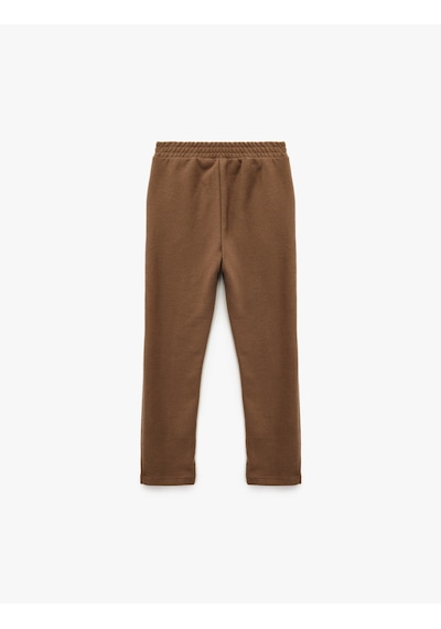 Koton Beli Lastikli Cepli Havuç Kesim Pantolon Haki 6wkg40198ak Haki