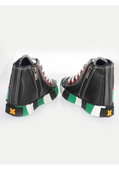 Timsah Ortopedik Destekli Siyah Erkek Çocuk Sneakers Siyah