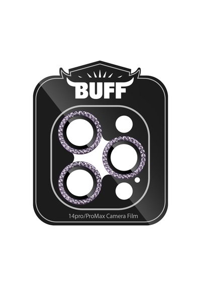 Buff Apple Uyumlu iPhone 14 Pro / 14 Pro Max Diamond Lens Koruyucu Mor
