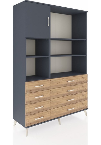 Hyperion Dolap 7 Raflı 8 Çekmeceli Tek Kapaklı 132x44x195 Antrasit-antrasit/çam Antrasıt/atlas Çam - Antrasıt Hyperion Dolap 7 Raflı 8 Çekmeceli Tek Kapaklı 132x44x195 Antrasit-antrasit/çam Antrasıt/atlas Çam - Antrasıt