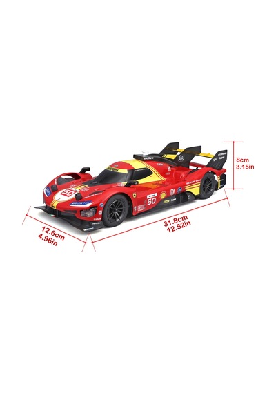 1:16 Ferrari 499p Uzaktan Kumandalı Araba 82865 - Kırmızı Çok Renkli