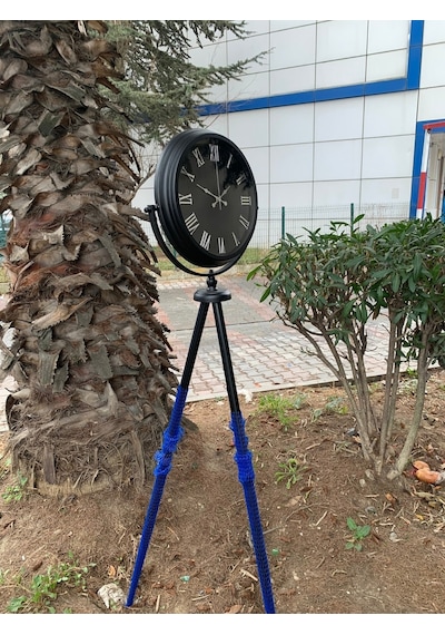 Tripod Ayaklı Dekoratif Saat - Siyah
