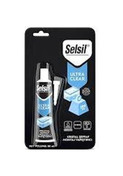 Selsil-3987 Ultra Clear Kristal Şeffaf Montaj Yapıştırıcı Tüp 50ml Pls Metal Ahşap Beton Cam - 12'li Paket