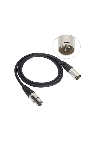 Mikrofon Kablosu 3 M - Xlr Erkek Xlr Dişi Siyah