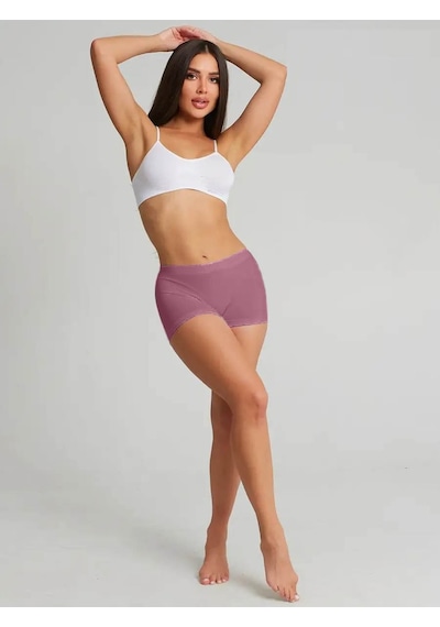 Mistirik Moncorno Model Iz Yapmayan Sıkılaştırıcı Comfort Seamless Spor Boxer Gül Kurusu Renk Gül Kurusu