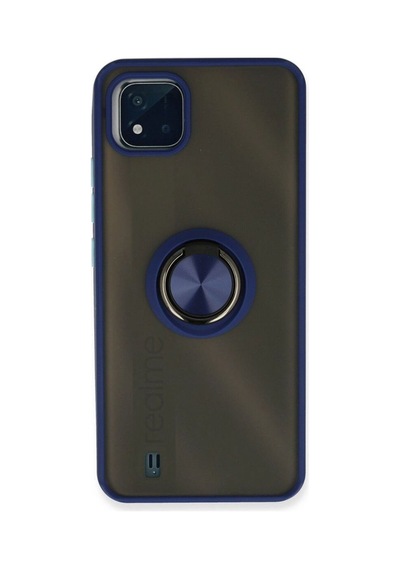 Realme C11 2021 Kılıf Montreal Yüzüklü Silikon Kapak