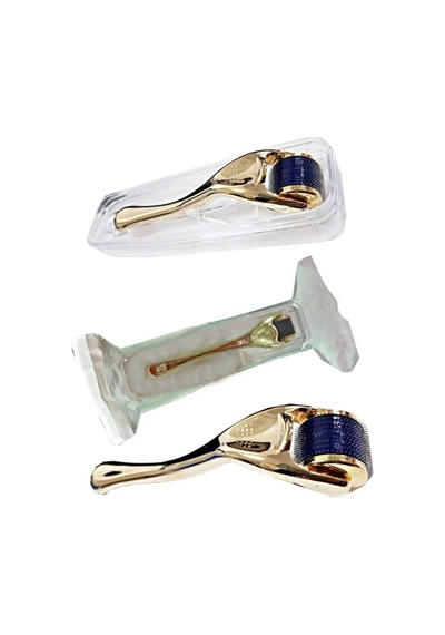 Srs 0.50mm Gold Dermaroller Masaj Aleti 540 Iğneli Mavi Su Serum Tarağı Saç, Yüz, Vücut Karışık