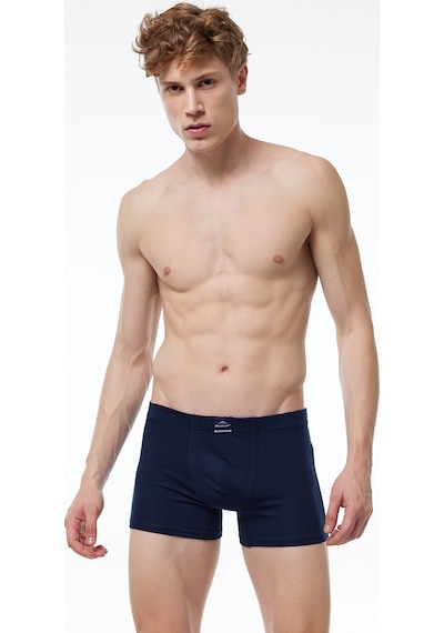 Malabadi Erkek 3'lü Siyah Lacivert Füme Premium Collection Modal Boxer 3m251 Siyah-lacivert-füme