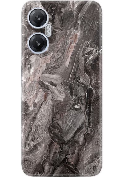 Infinix Hot 20 Kılıf Resimli Desenli Baskılı Silikon Gri Mermer 1376