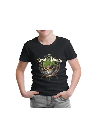 Lord Tshirt Five Finger Death Punch Poster - Warhead Siyah Çocuk Tshirt