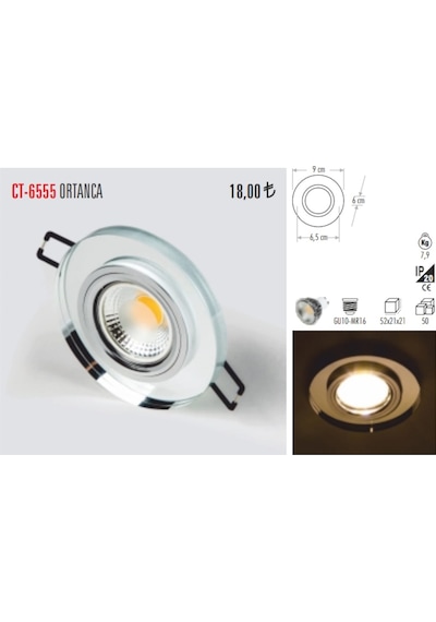 Cata Ct-6555 Cam Spot Kasa Ortanca - Spot Dahil Değildir(408152132)