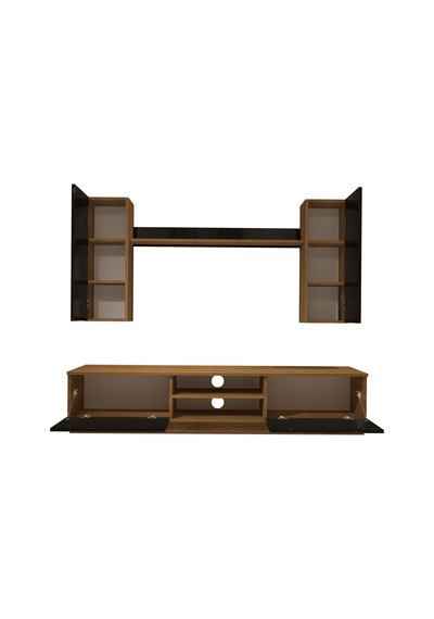 Decoraktiv Eko 5db Mdf Dvd Tv Ünitesi Tv Sehpası Pera - Siyah