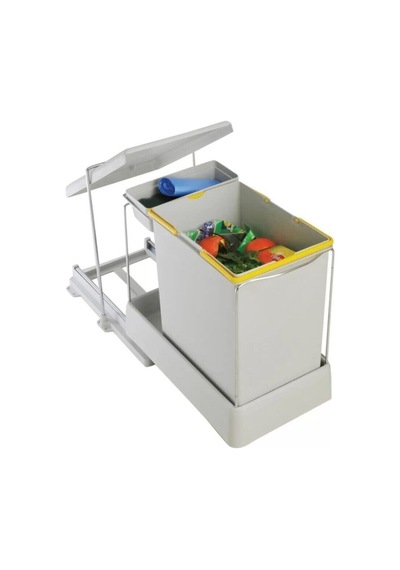 81550 Raylı Dolap Içi Çöp Kovası Gri 20 Lt Gri