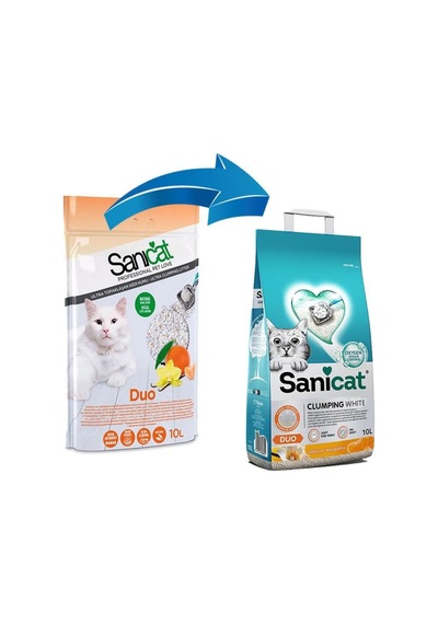 Duo Vanilya Ve Mandalin Kokulu Doğal Kedi Kumu 2x10lt