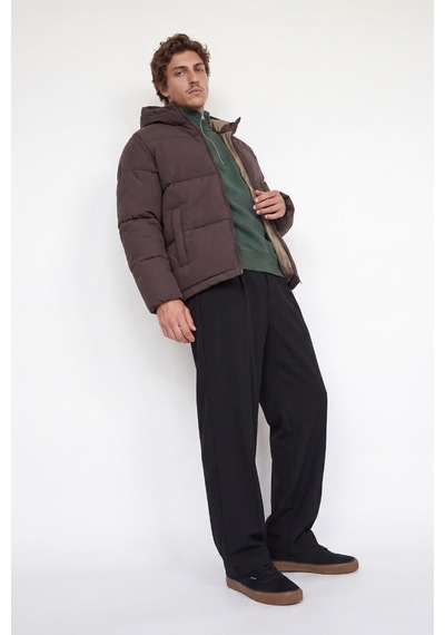 Jack & Jones Jjgalaxy Erkek Şişme Mont Puffer Ceket Günlük Rahat Kahverengi