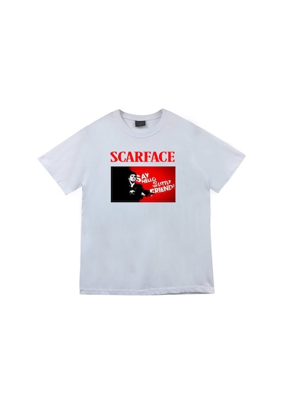Scarface Tony Montana Tişört Beyaz