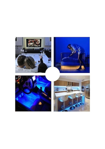 Tv Arkası Aydınlatma Otomobil Ayak Altı Led Monitor Gece Ambians Lambası Çok Renkli