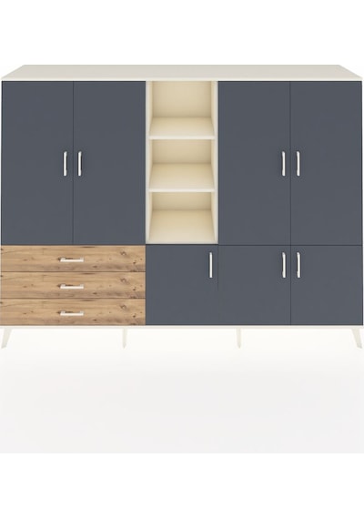 Hyperion Dolap 11 Raflı 3 Çekmeceli 7 Kapaklı 220x44x163 Aytaşı-a Aytaşı-antrasit/çam Hyperion Dolap 11 Raflı 3 Çekmeceli 7 Kapaklı 220x44x163 Aytaşı-a Aytaşı-antrasit/çam