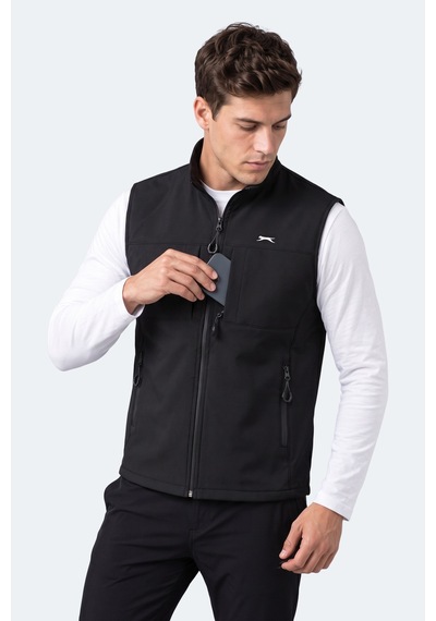 Slazenger Cruıser I Erkek Softshell Siyah Yelek