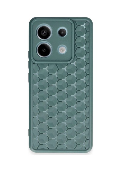 Xiaomi Redmi Note 13 Pro 5g Kılıf Petek Silikon Kapak - Koyu Yeşil -