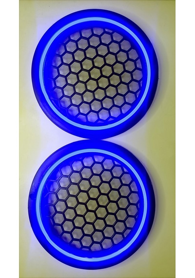 Hoparlör Kapağı 16 Cm Ledli 2'li Takım - Mavi