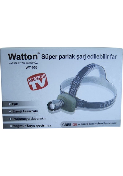 Süper Zoomlu Kafa Lambası Watton  Wt-053 Yeşil