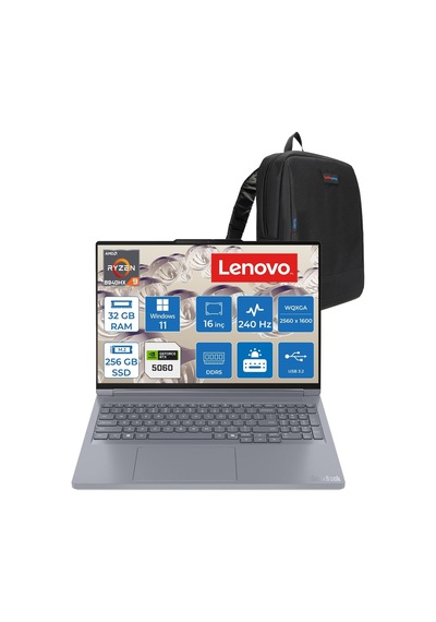 Lenovo ThinkBook 16P G6 ADR 21U00014TXP11 R9-8940HX 32 GB 256 GB SSD RTX5060 16" W11P Dizüstü Bilgisayar + Zetta Çanta