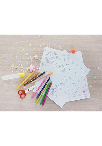 15 Funtastıcs Çocuklar İçin İnce Uçlu Keçeli Kalem 12'li Set - 1 Mm Yuvarlak Uç