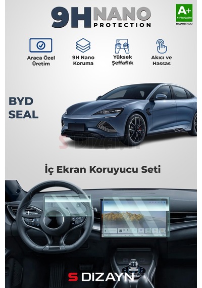 S-dizayn Byd Seal Awd 9h Nano Gösterge Ve Multimedya Ekran Koruyucu Parlak 2024 Üzeri A+ Kalite