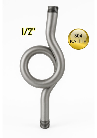 Paslanmaz Çelik Manometre Helezonu 1/2'' Dişli 304 Kalite