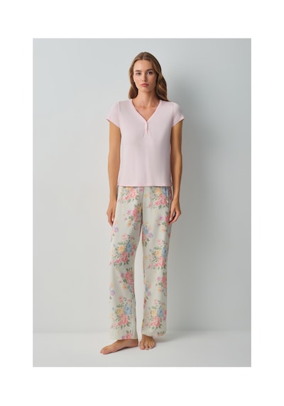 Suwen Fleur Pijama Takımı Wsh10510028846 Çok Renkli