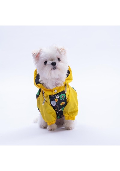 Pawstar Osaka Smile Polarlı Su Geçirmez Küçük Irk Köpek Yağmurluğu 2xl 2xl