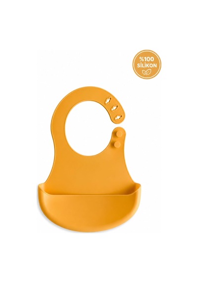 Bpa İçermeyen%100 Silikon Bebek Mama Önlüğü Kaydırmaz Cepli Bebek Önlüğü Sarı Belirtilmemiş